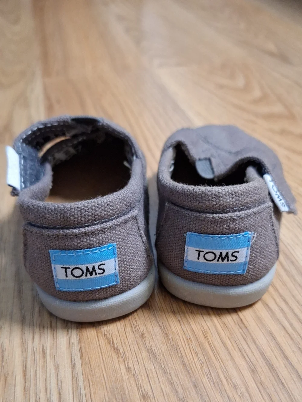 TOMS Baby Kids Slip-On Shoes in Taupe Gray